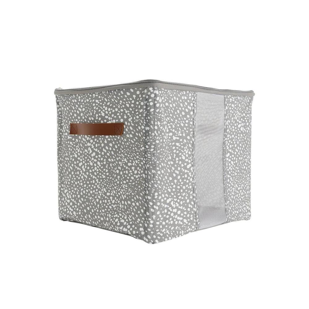 Cella 3-pack Set 16" x 20" Storage Bins w/ Zipper Closure Glacier Leo